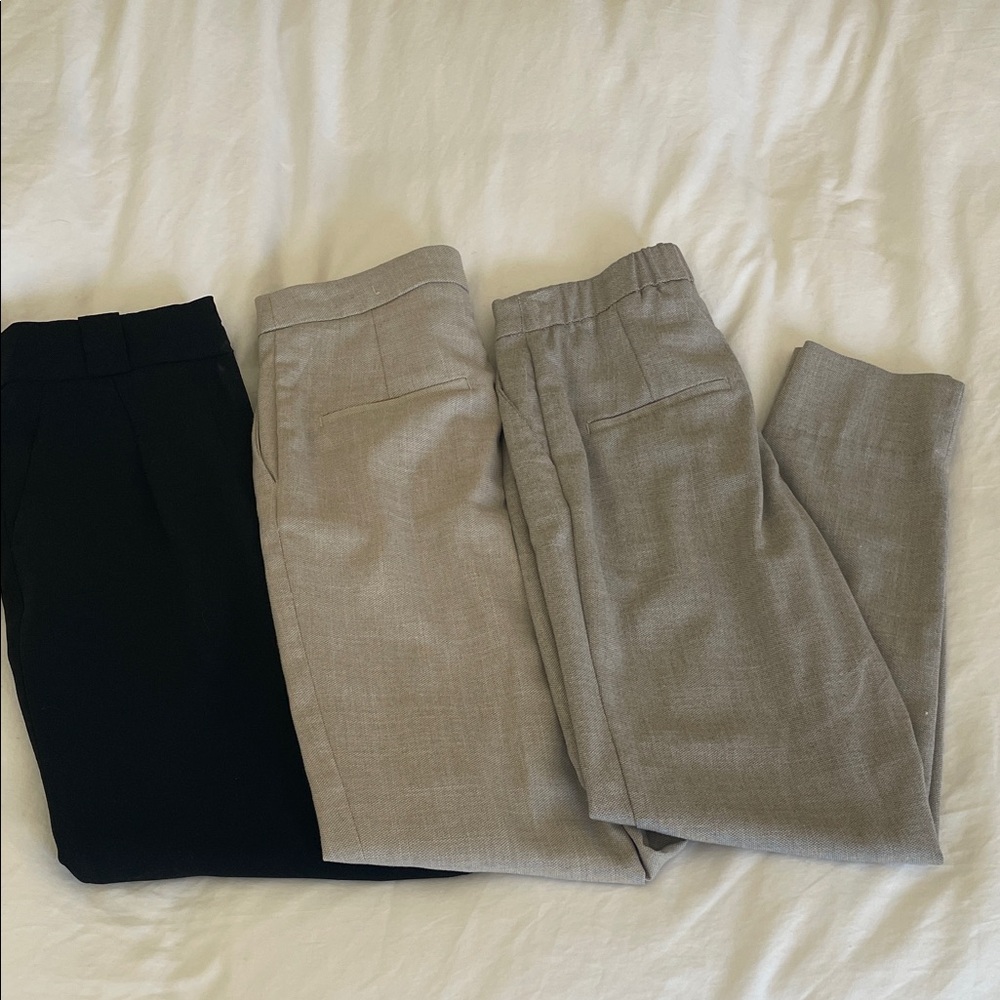 Elegant Women's Black and Gray ankle Pant Bundle